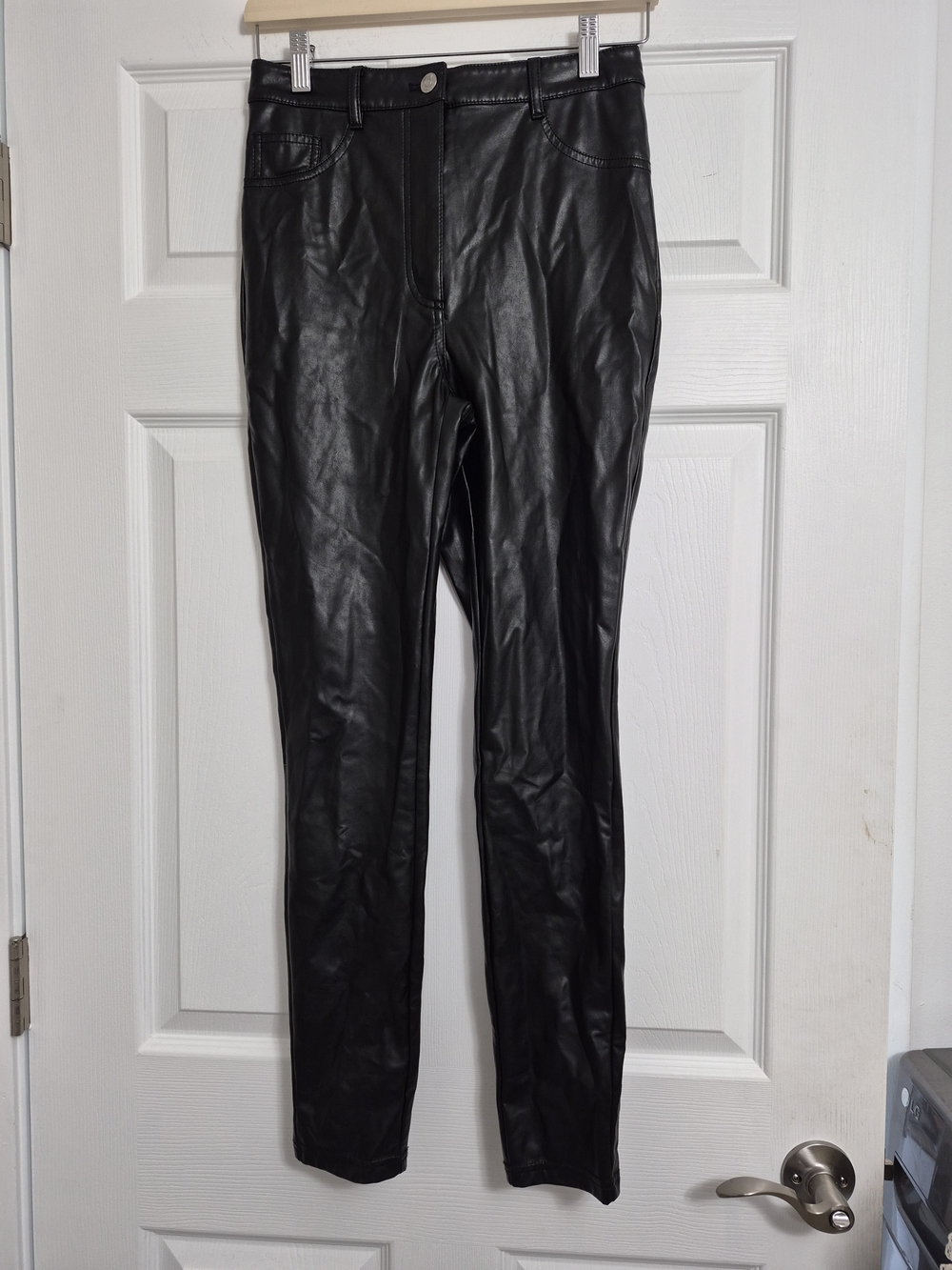 Wilfred Black Faux Leather Skinny Pants